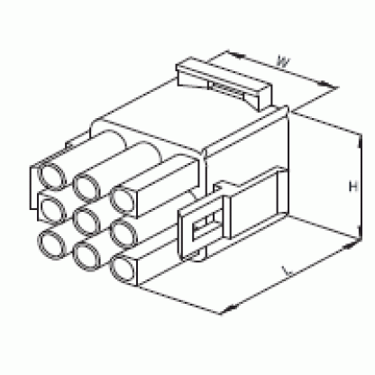 9'LU YUVARLAK KONNEKTÖR  ERKEK 
